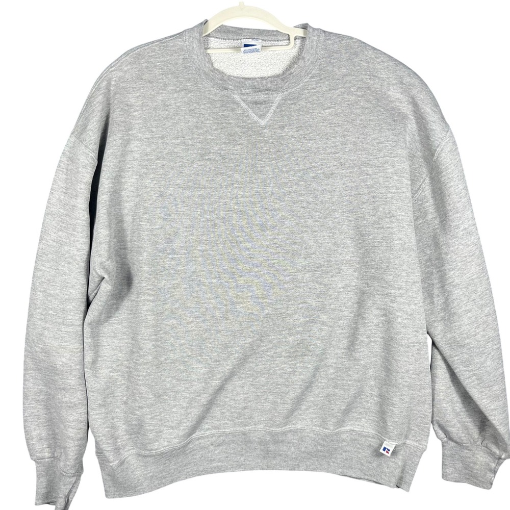 Russell Athletic Sweatshirt Mens XL Gray Vintage 90s USA Crewneck V-Stitch‎